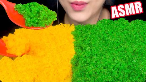 YELLOW GREEN TOBIKO EGGS FLYING FISH ROE ASMR MUKBANG 노랑 초록색 날치알 리얼