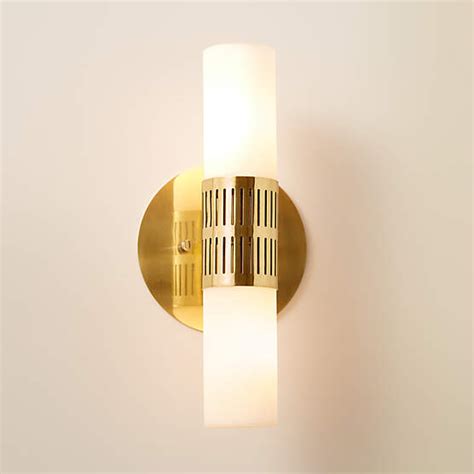 Marceau Boule Polished Brass Modern Wall Sconce Light Reviews CB2