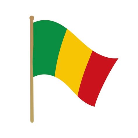 Ilustração da bandeira do Benin em fundo branco vetor Premium gerado