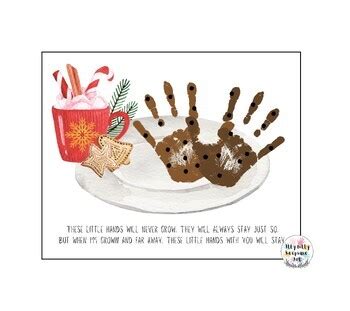 Cookies And Hot Cocco Handprint Craft Printable Template TPT