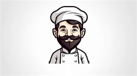 Vector De Dibujos Animados De Chef Sobre Un Fondo Blanco Vector Premium