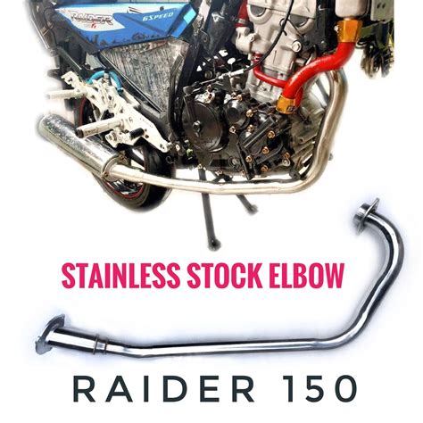 Stainless Stock Elbow Motorcycle Exhaust Pipes Raider 150 Carb Raider