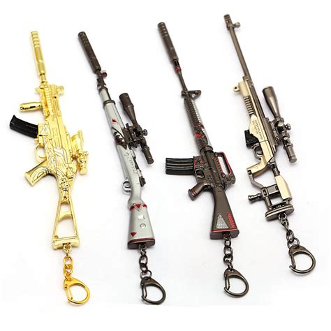 Pubg Cm Metal Weapon Gun Model Keychains Wishiny