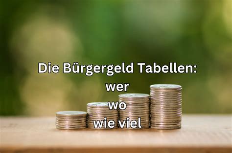 B Rgergeld Tabellen Wer Wie Viel Geld Wo Erh Lt Das Muss Man