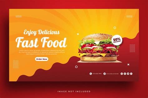 Premium Psd Food Menu And Restaurant Burger Web Banner Template