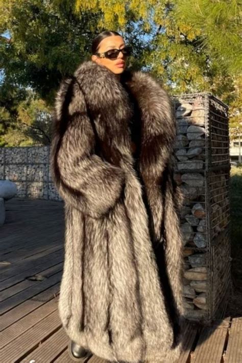 Daria Fox Fur Coat Vintage Fur Silver Fox Fur Fashion Fur Jacket