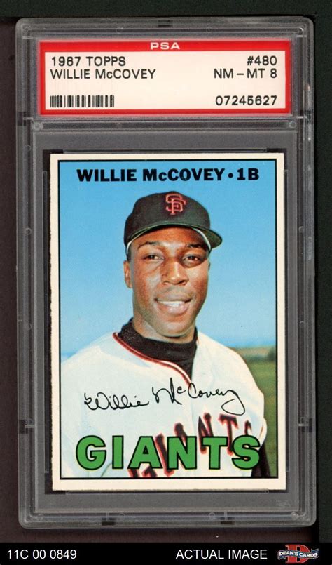 1967 Topps 480 Willie McCovey Giants HOF PSA 8 NM MT 11C 00 0849 EBay