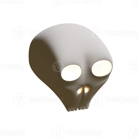 Halloween Skull 3D Render Element 29108936 PNG