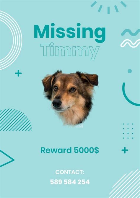 Free Lost Dog Poster templates | Wepik