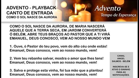 Como O Sol Nasce Da Aurora Playback Youtube