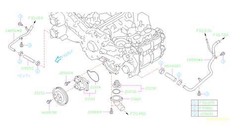 Subaru Forester Pipe Complete Water PUMP Cooling Coolant