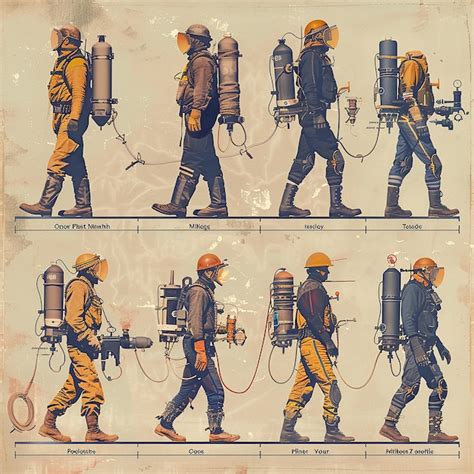 Evolution of Safety Gear A Timeline of Advances | Premium AI-generated ...