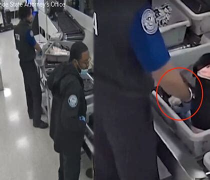 They Wild For This Two Tsa Agents Caught On Camera Stealing Out Of