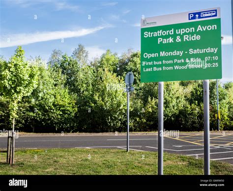 Stratford Upon Avon Park And Ride England Stock Photo Royalty Free