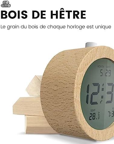 Aboveclock R Veil Num Rique En Bois R Veil Matin Lcd Horloge Num Rique