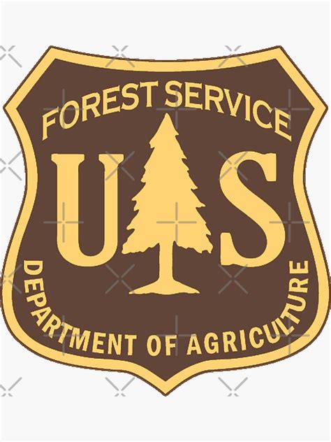 Us Forest Service Logo Brown Yellow Sticker For Sale By