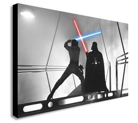 Star Wars Darth Vader Luke Skywalker Fight Canvas Wall | Etsy