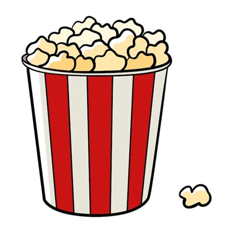 Premium Vector | Bucket of popcorn