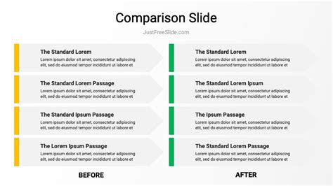 Free Comparison Before Vs After Infographics Slides For Google Slides