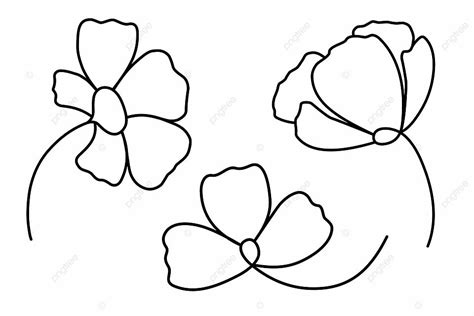 One Line Design Silhouette Of Flowersvector Illustration Artwork Nature