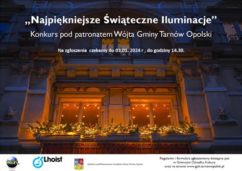 KONKURS Najpiękniejsze Świąteczne Iluminacje Gmina Tarnów Opolski