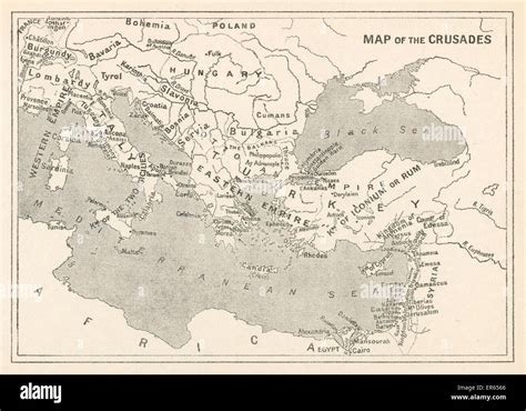 MAP OF THE CRUSADES Stock Photo - Alamy