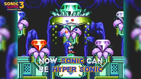 Sonic The Hedgehog Knuckles Hyper Sonic All Super Emeralds On