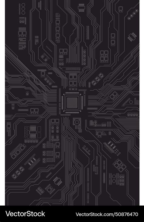 Printed Circuit Board Royalty Free Vector Image