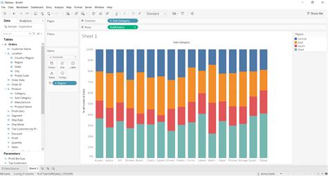 How To Create A Stacked Bar Chart In Tableau Visualitics