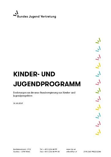 Pdf Bundesjugendvertretung Ver Ffentlicht Kinder Und Jugendprogramm