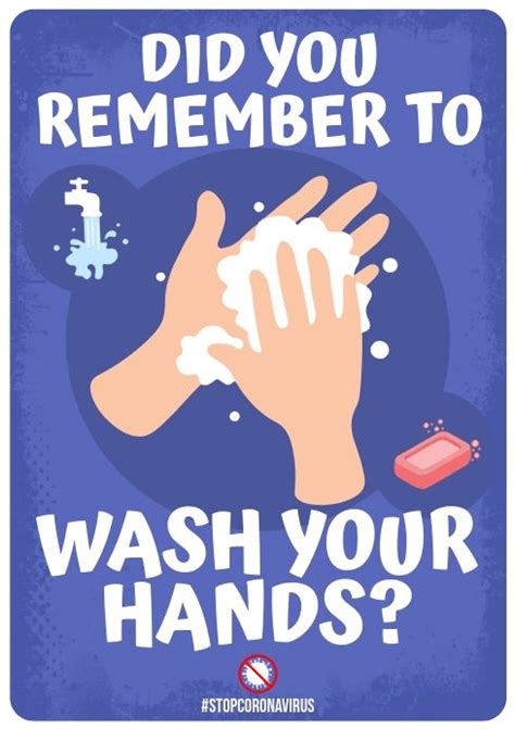 WASH YOUR HANDS POSTER Hand Washing Poster Hand Hygiene Posters