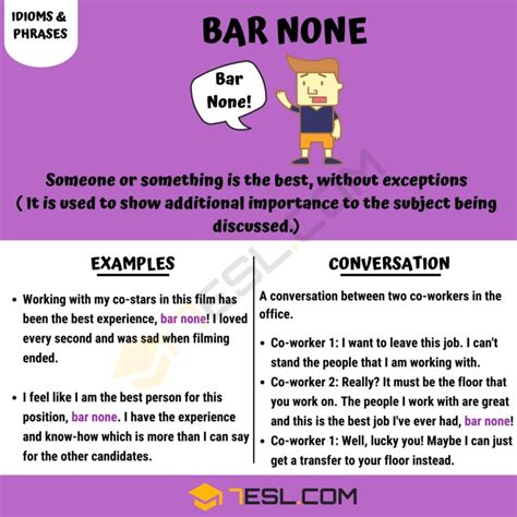 Bar None Meaning Origin And Examples • 7esl