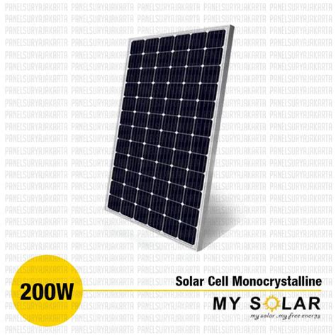 Panel Surya Monocrystalline 200Wp My Solar Panel Surya 200 Wp Panel