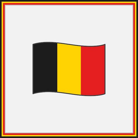 Premium Vector Belgium Flag Cartoon Vector Illustration Flag Of