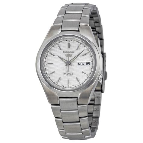 Seiko 5 Automatic Silver Dial Stainless Steel Men S Watch SNK601