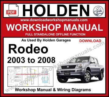 Holden Rodeo Spare Parts Manual | Reviewmotors.co