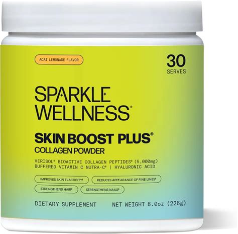 Amazon Sparkle Wellness Skin Boost Plus Acai Lemonade Serves