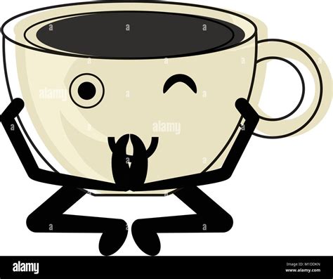 Kawaii Coffee Mug Icon Stock Vector Image And Art Alamy