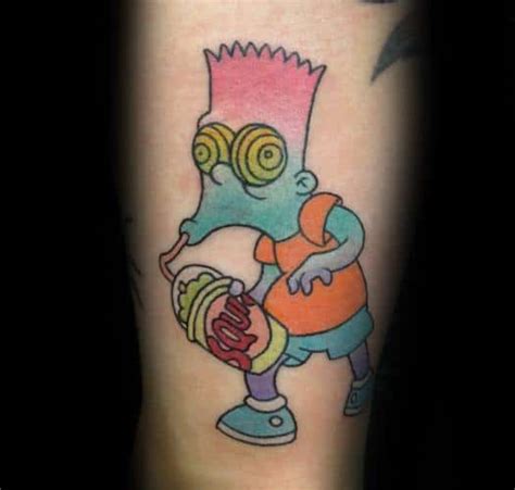 50 Bart Simpson Tattoo Designs For Men - The Simpsons Ink Ideas