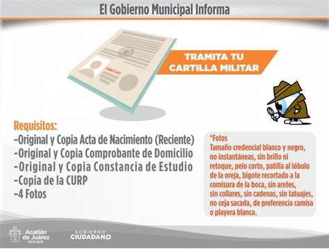 Requisitos Para Tramitar Tu Cartilla Militar Gob De Acatlán De Juárez