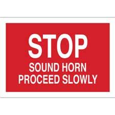 Brady Part Stop Sound Horn Proceed Slowly Sign Bradyid