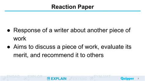 Eap1112unit 6lesson 1features And Structure Of A Reaction Paper And