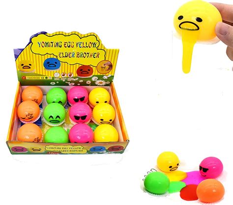 Angelia Vomiting Egg Yolk Stress Ballthe Puking Ball Yellow Round Vomiting And Sucking Lazy Egg