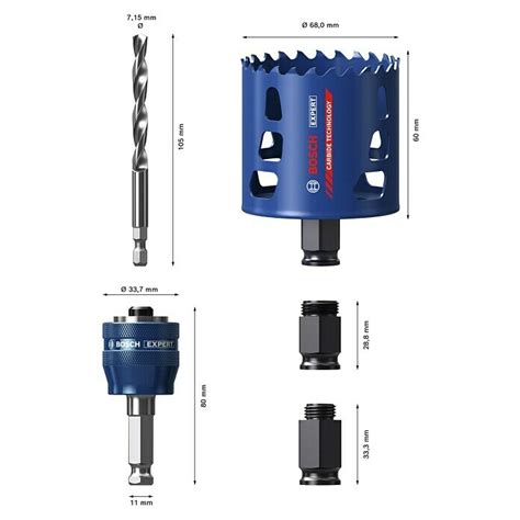 Bosch Professional Expert Lochsägen Set Tough Material Durchmesser 68