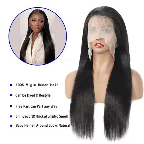 Human Hair Lace Front Wig Straight Lace Frontal Wigs For Women 13 4 Lace Wig 22 Ebay