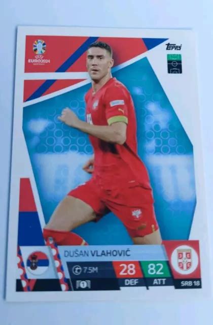 Topps Uefa Euro Match Attax Dusan Vlahovic Serbia Srb