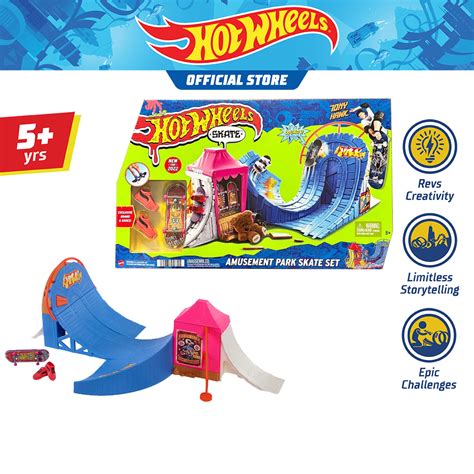 Hot Wheels Skate Amusement Park Skate Set ฮอตวลสเกต เซตสวนสนกสเกตบอรดนว HGT95 Shopee