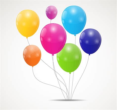 Premium Vector Color Glossy Balloons Background Vector Illustration