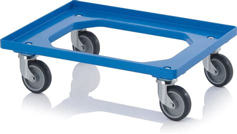 Auer Heavy Duty Dolly Transport Trolley For 600 X 400 Euro Plastic