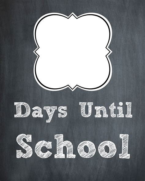 Back To School Countdown Free Printable - The Suburban Mom